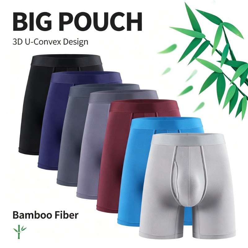 Bamboo Fiber Trunk - Cuecas Boxer Masculinas de Fibra de