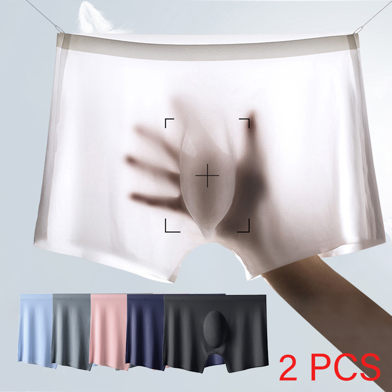 Multi Pack Underwear - 2 pçs/lote calcinha ultra-fina masculina verão