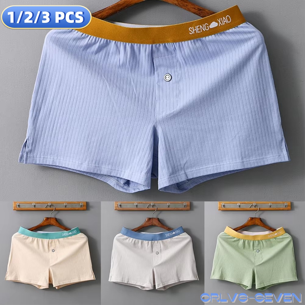 1/2/3 pçs calcinha masculina d - Boxer Brief Pack Cotton avaliação e preço