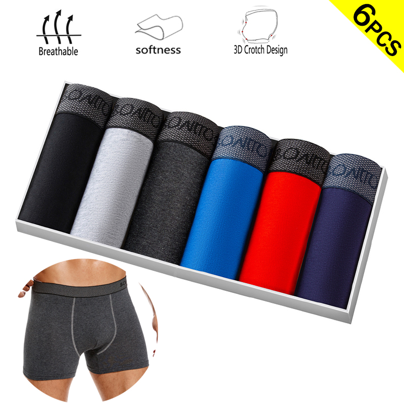 6 unidades/pacote cuecas boxer - Boxer Brief Pack Cotton avaliação e preço